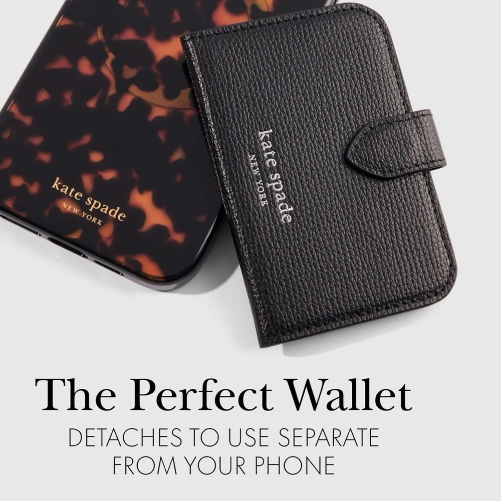 Kate Spade Black magnetic detachable wallet